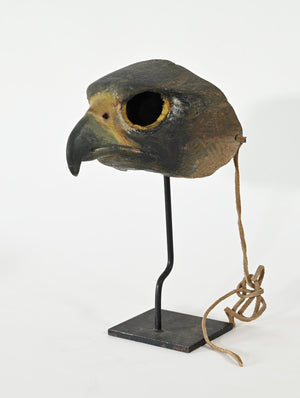 "Hawk Mask" Original Wood Sculpture by Hib Sabin