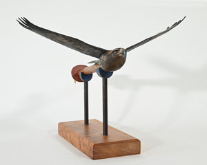 "Flying Eagle Ritual Stick" Original Wood Sculpture by Hib Sabin