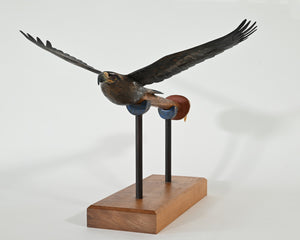"Flying Eagle Ritual Stick" Original Wood Sculpture by Hib Sabin