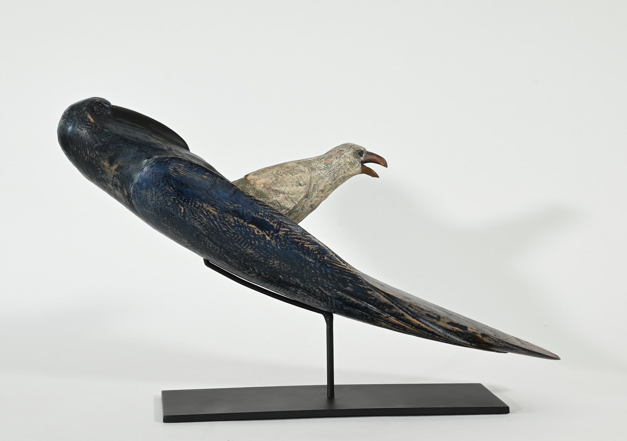 "Raven Dreaming of Creation" Original Wood Sculpture by Hib Sabin