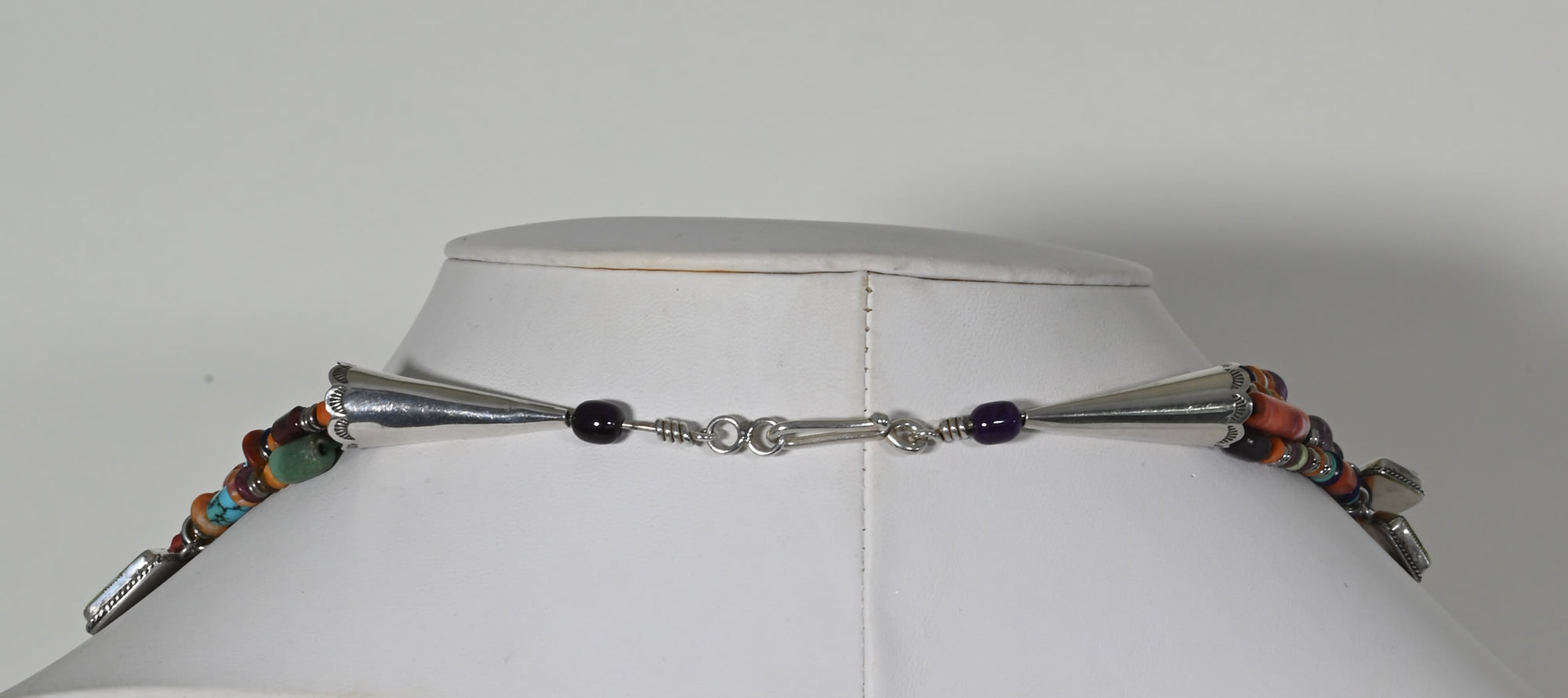 Multi-stone Necklace with Inlaid Amulets by Bennie & Valerie Aldrich (non-native)