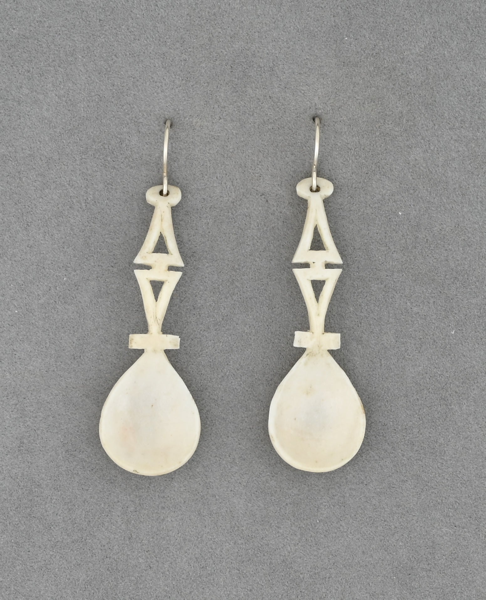 Elk Antler Spoon Earrings by George Blake
