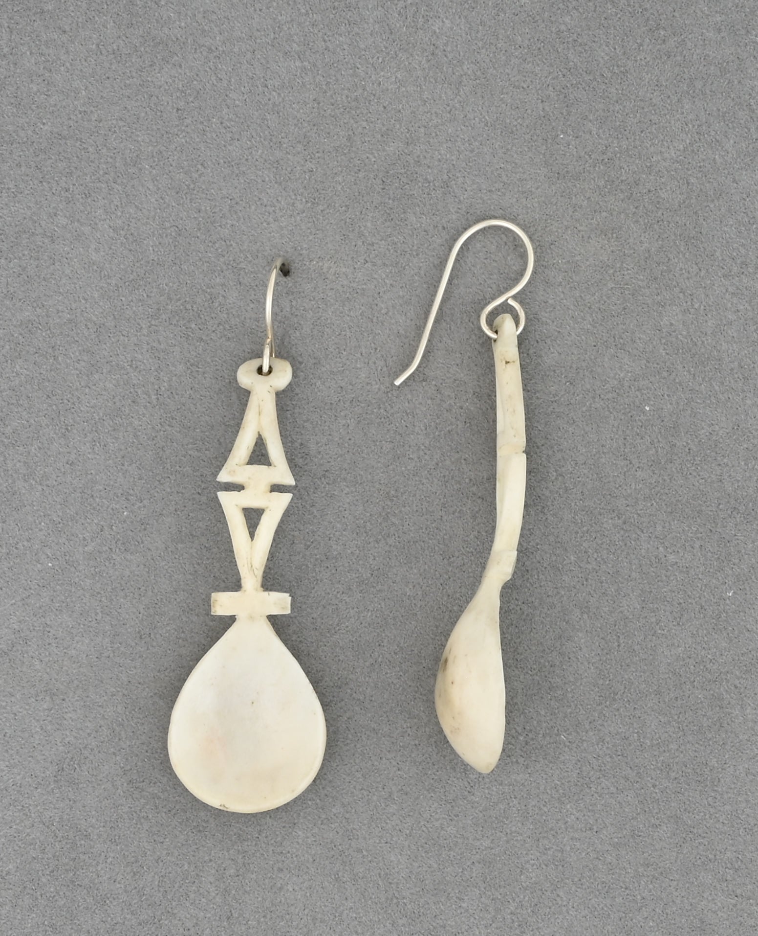 Elk Antler Spoon Earrings by George Blake
