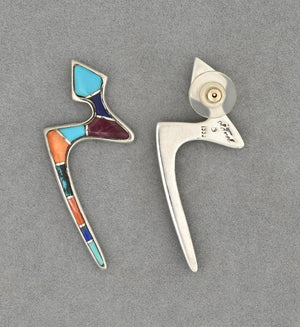 Earrings with Inlay