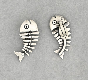 Skeletal Fish Earrings by Antonio Pineda