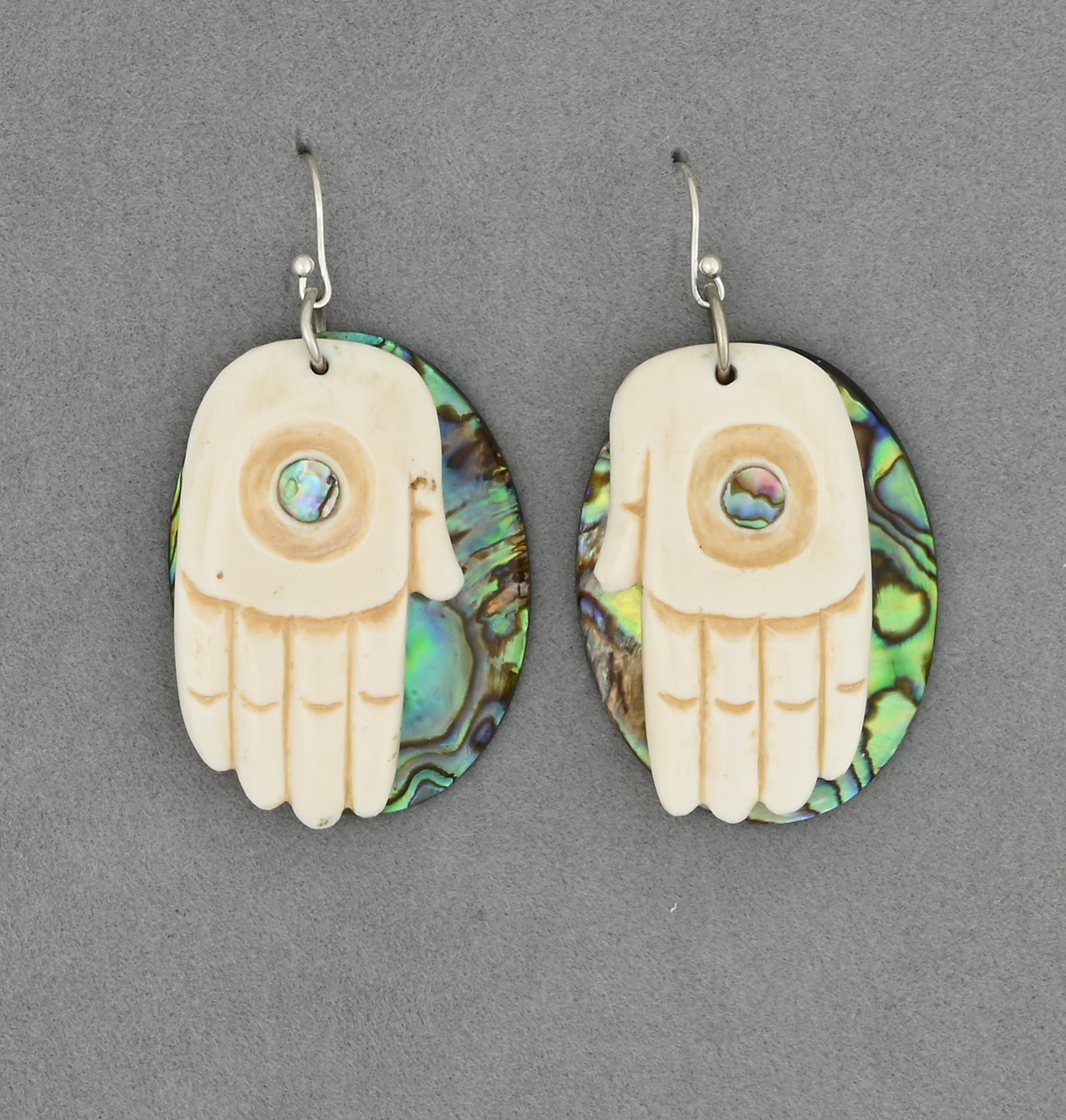 Earrings with Ivory Hand by Patty Fawn