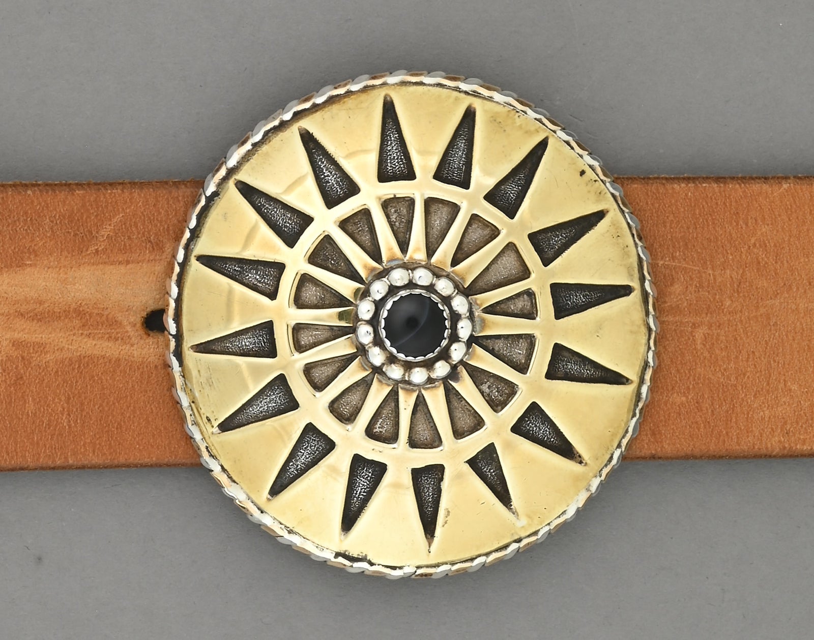 Belt Buckle with Agate; Northern Plains; ca. early 1990's