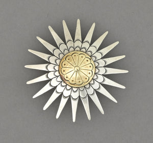 Pin with Sun Symbol by Marlene Riding In Mameah