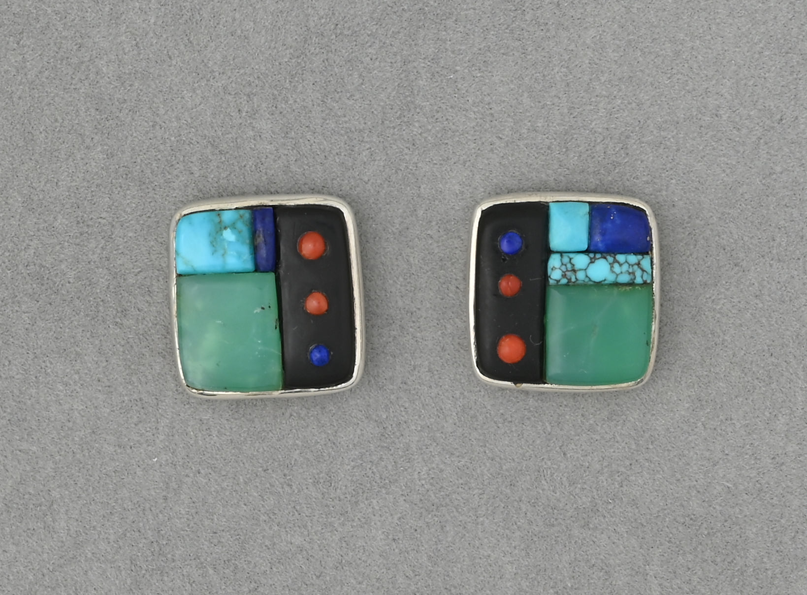 Earrings with Inlay by Veronica Poblano
