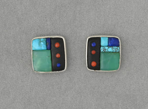 Earrings with Inlay by Veronica Poblano