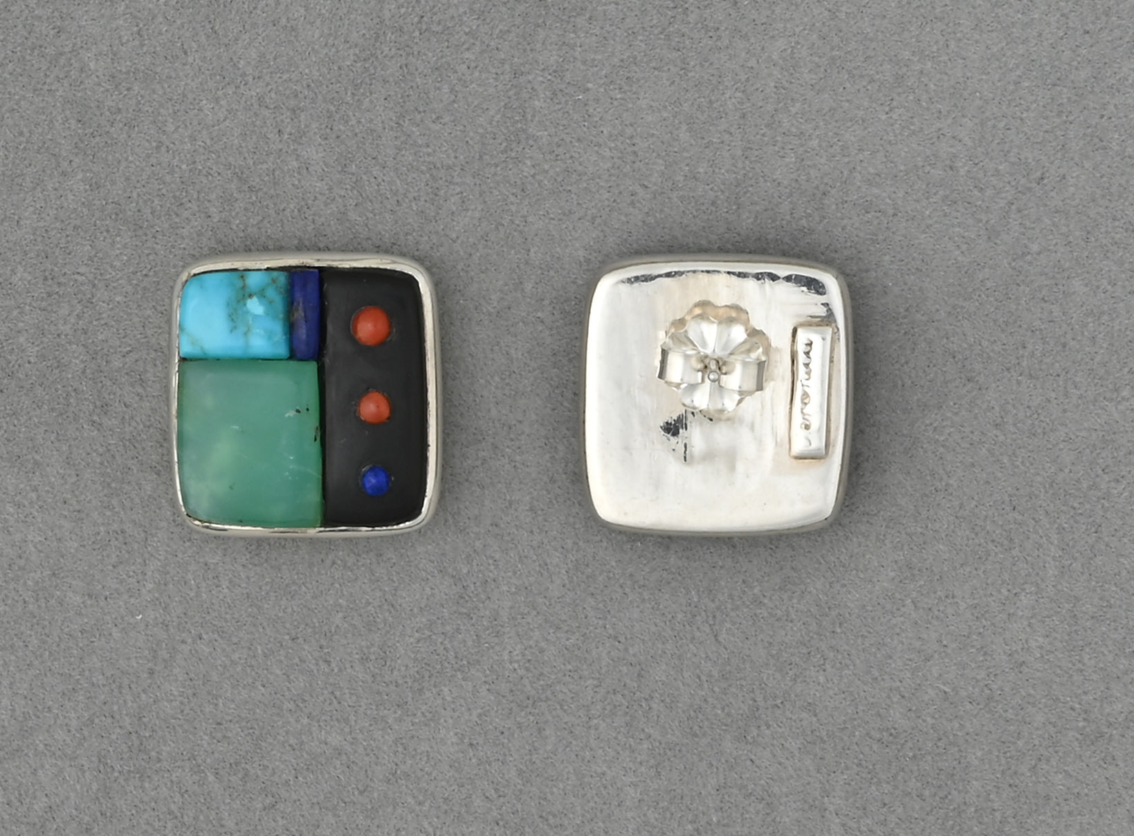Earrings with Inlay by Veronica Poblano