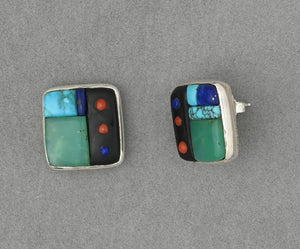 Earrings with Inlay by Veronica Poblano