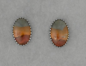 Earrings with Jasper by Gail Bird and Yazzie Johnson