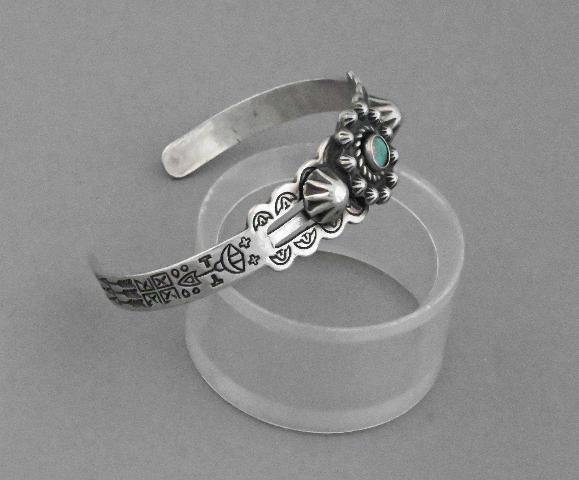 Bracelet with Turquoise and Stars (Navajo) Fred Harvey-era