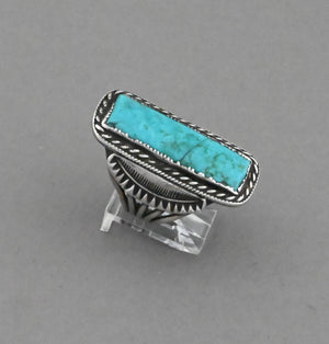 Ring with Blue Gem Turquoise (Navajo)