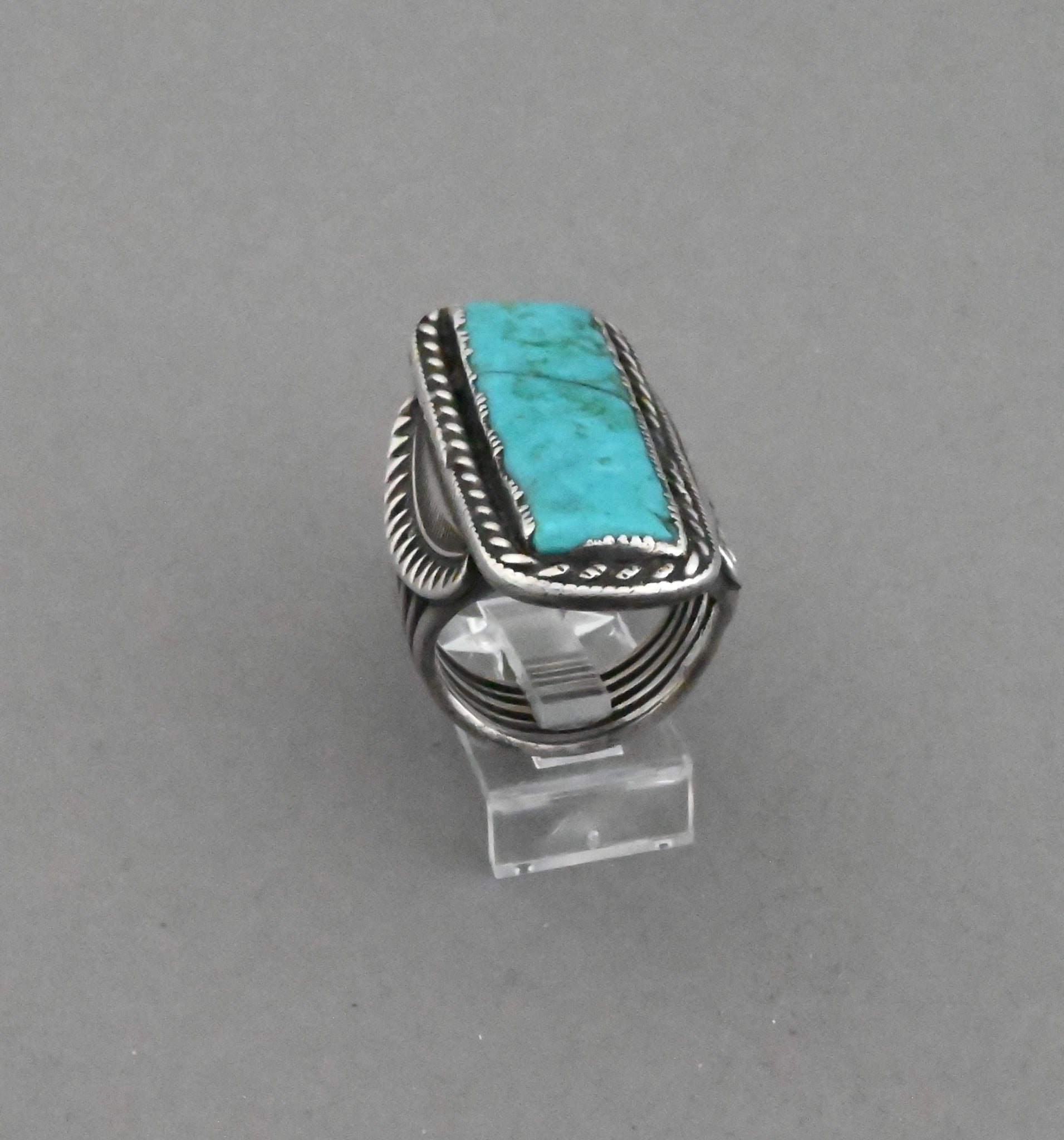 Ring with Blue Gem Turquoise (Navajo)