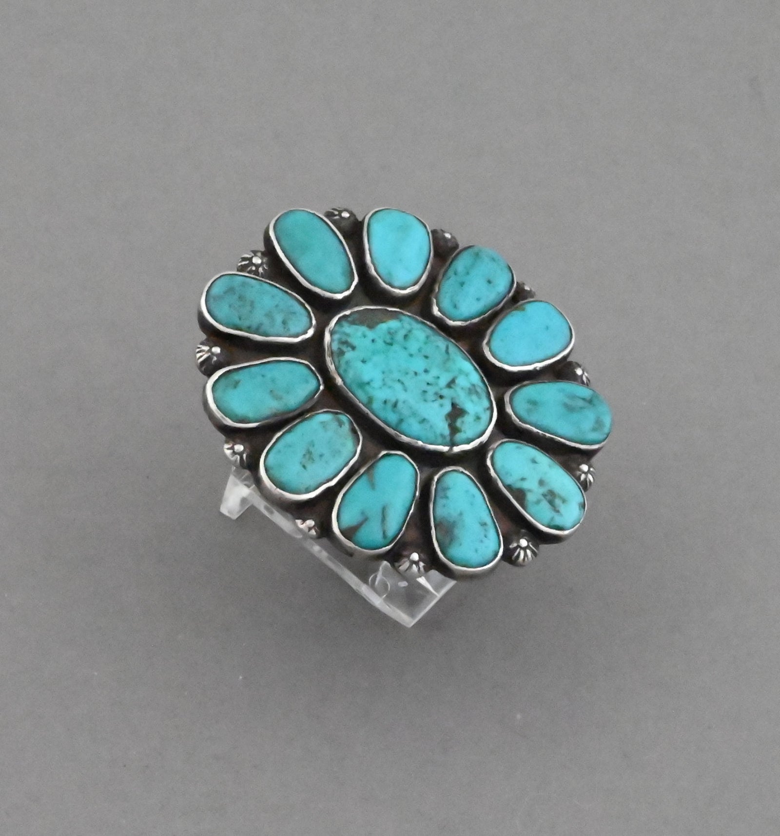 Ring with Turquoise Cluster (Navajo)