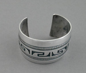 Bracelet, Wide Cuff with Overlay (Navajo)