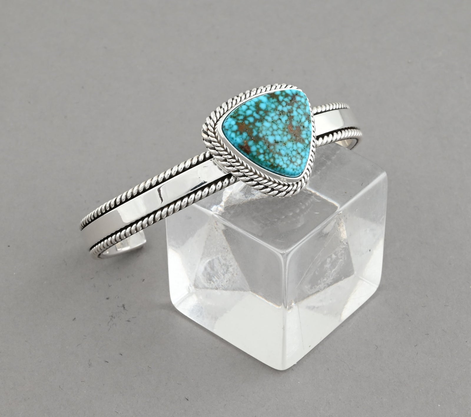 Cuff Bracelet with Kingman Turquoise by Artie Yellowhorse