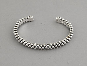 Cuff Bracelet with Three Dot Rows by Artie Yellowhorse
