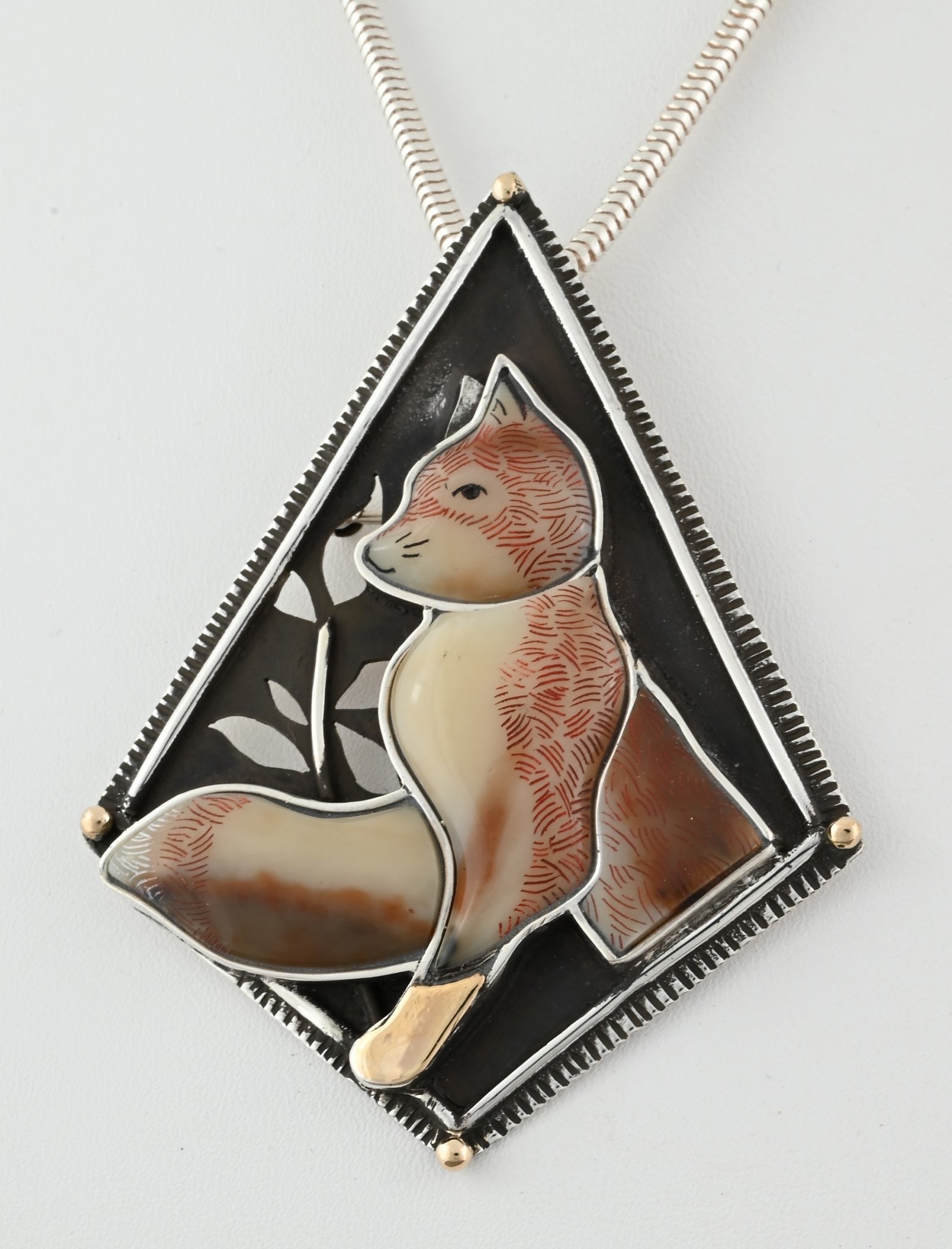 Fox Portrait Pin/Pendant by Dawn Kulberg