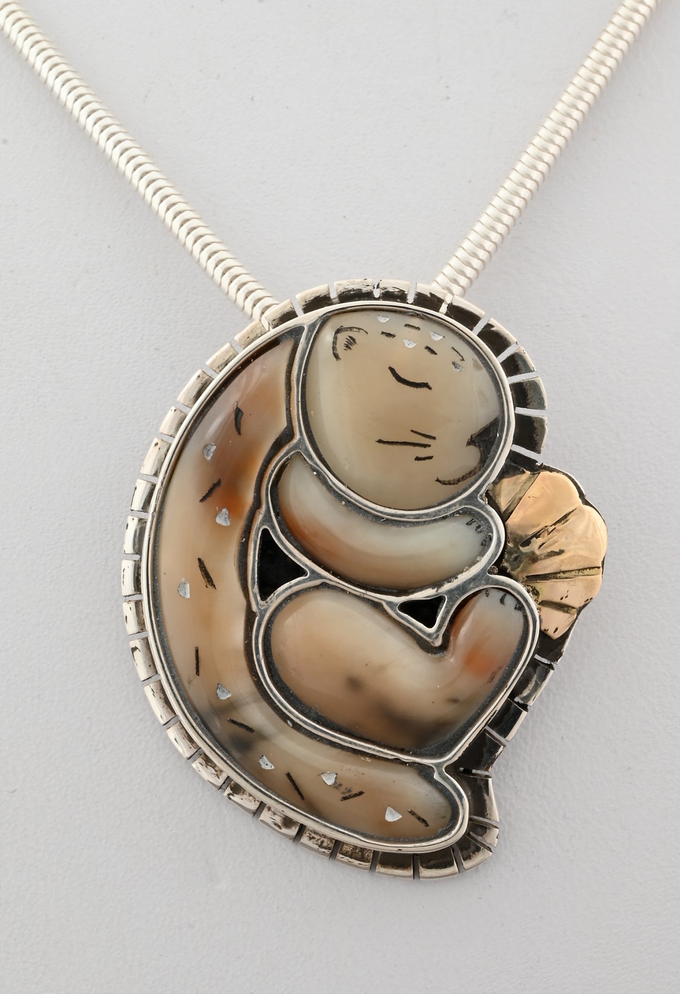 Baby Otter Pendant by Dawn Kulberg