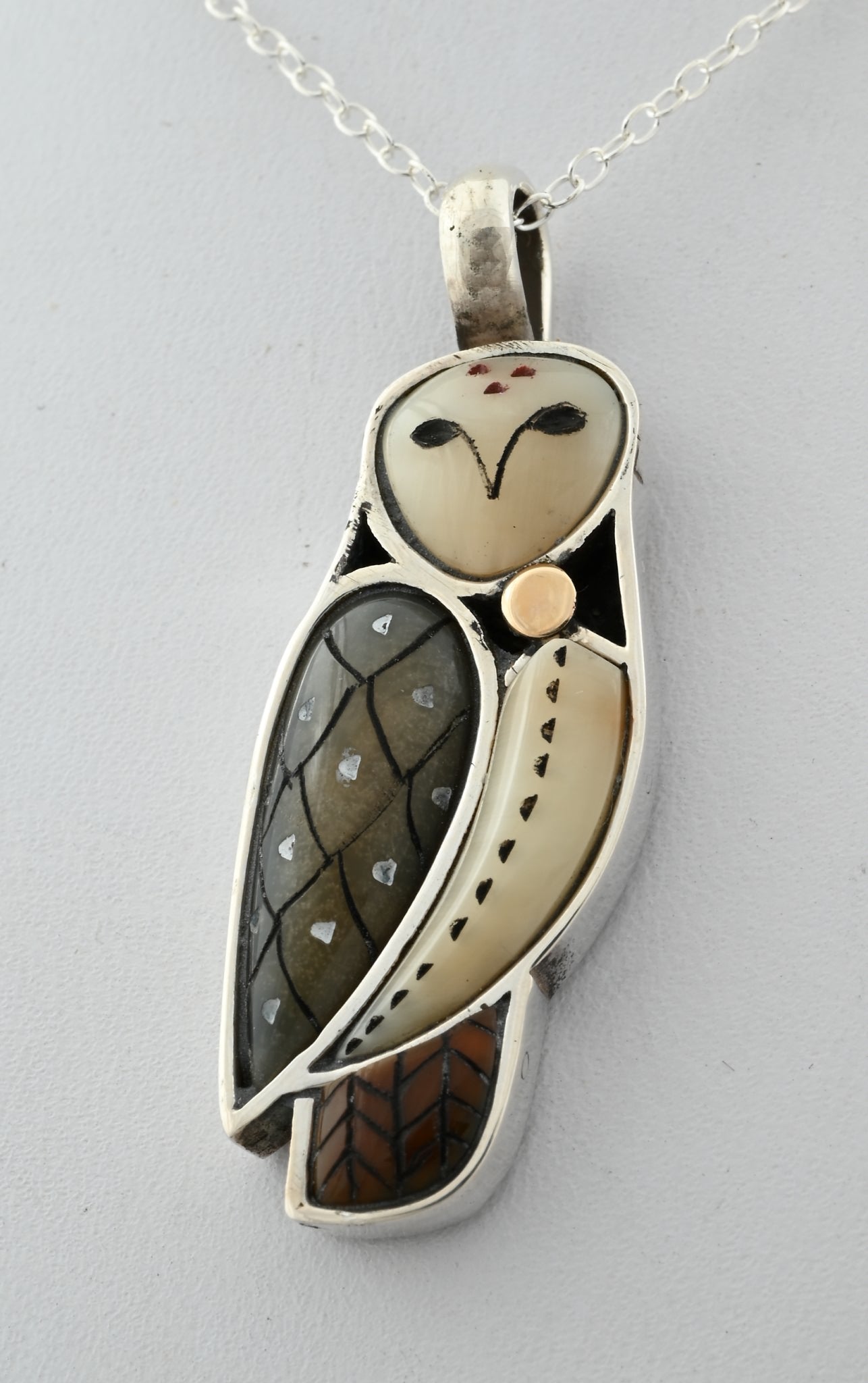 Small Owl Pendant by Dawn Kulberg