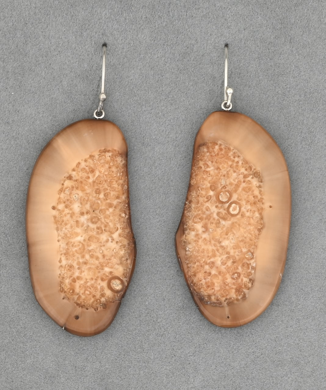 Fossilized Ivory Earrings by Ethan Gadd