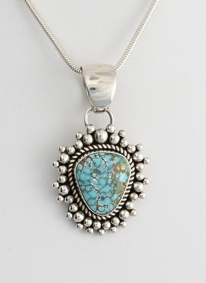 Pendant with Carico Lake Turquoise by Artie Yellowhorse