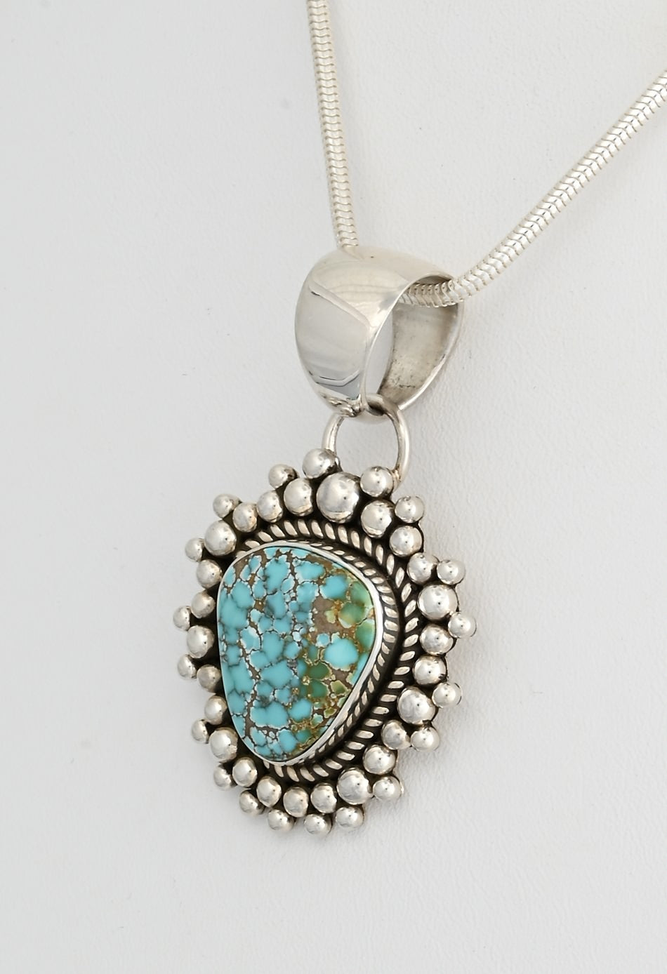 Pendant with Carico Lake Turquoise by Artie Yellowhorse