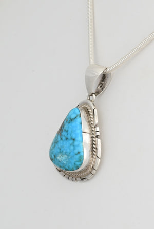 Pendant with Kingman "Waterweb" Turquoise by Peggy Skeets