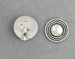 Dome CLIP-ON Earrings with Twist by Artie Yellowhorse