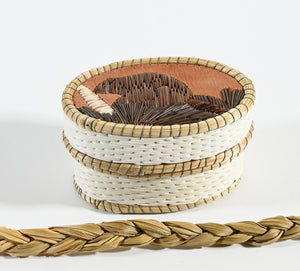 Vintage Anishinaabe Quill Box by Lorraine Besito