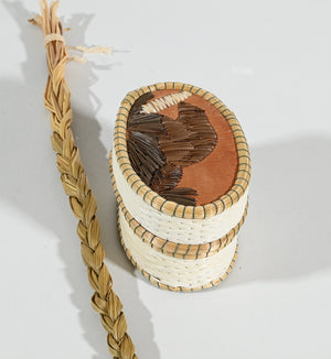 Vintage Anishinaabe Quill Box by Lorraine Besito