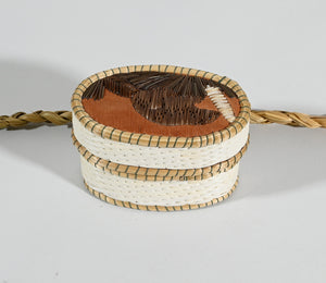 Vintage Anishinaabe Quill Box by Lorraine Besito