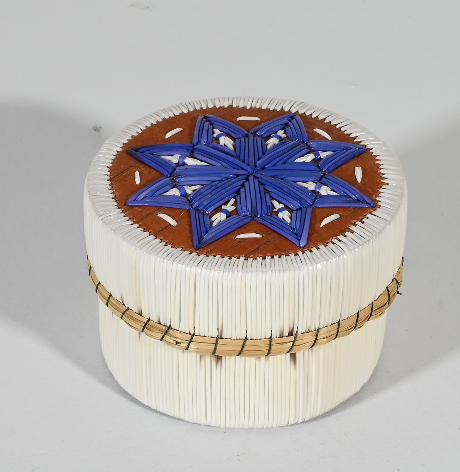 Vintage Anishinaabe Quill Box by Sharon John