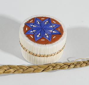 Vintage Anishinaabe Quill Box by Sharon John