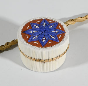 Vintage Anishinaabe Quill Box by Sharon John