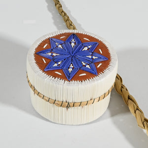 Vintage Anishinaabe Quill Box by Sharon John