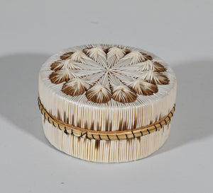 Vintage Anishinaabe Quill Box by Lorraine Besito