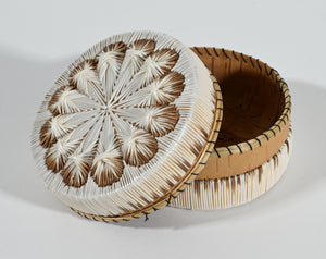 Vintage Anishinaabe Quill Box by Lorraine Besito