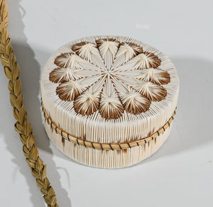 Vintage Anishinaabe Quill Box by Lorraine Besito