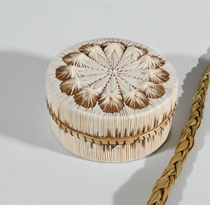 Vintage Anishinaabe Quill Box by Lorraine Besito