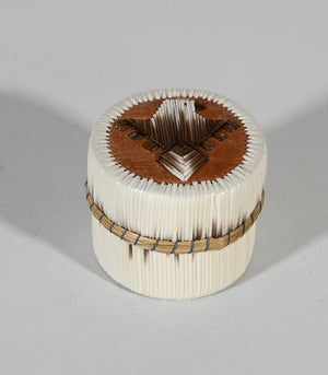 Vintage Anishinaabe Quill Box by Sharon John