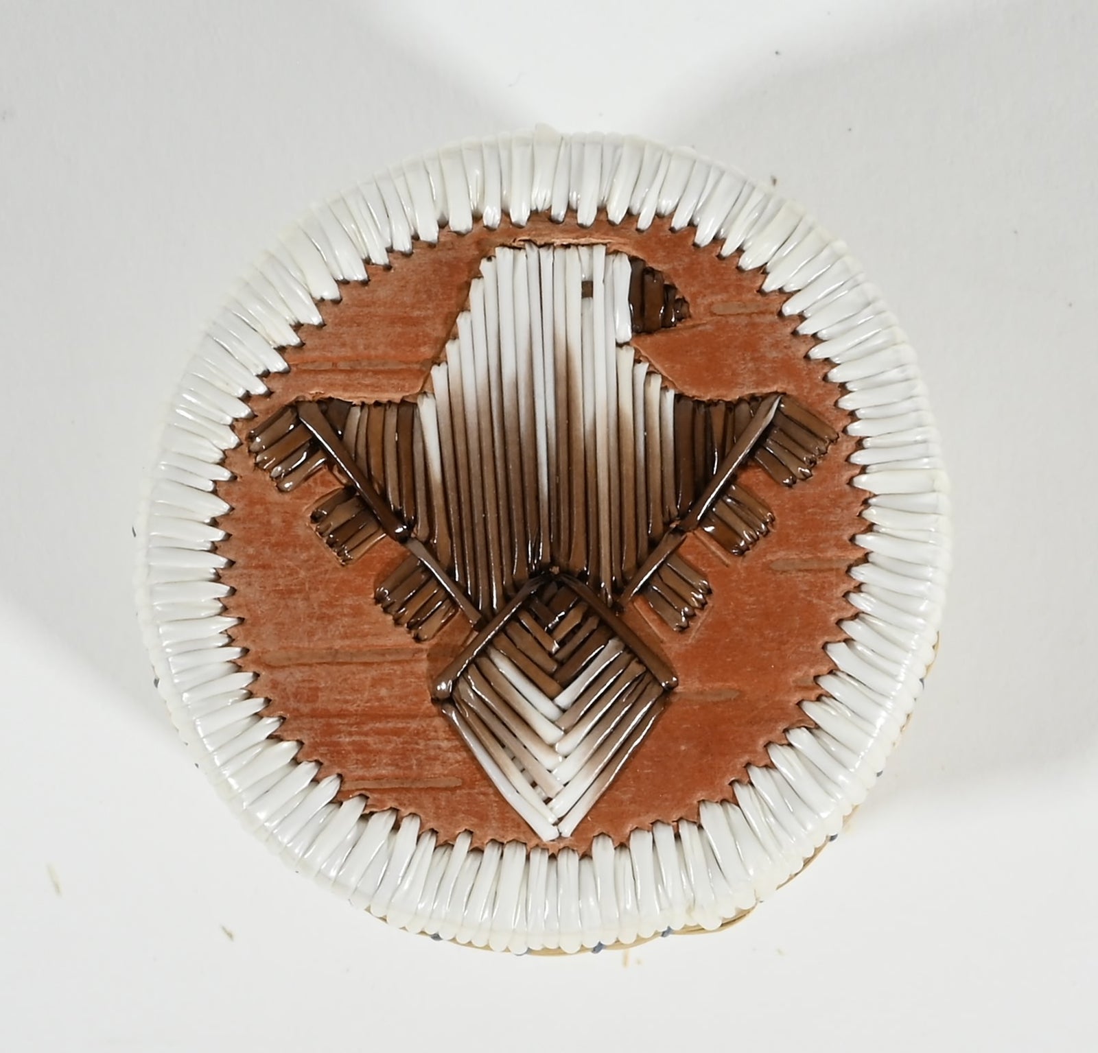 Vintage Anishinaabe Quill Box by Sharon John