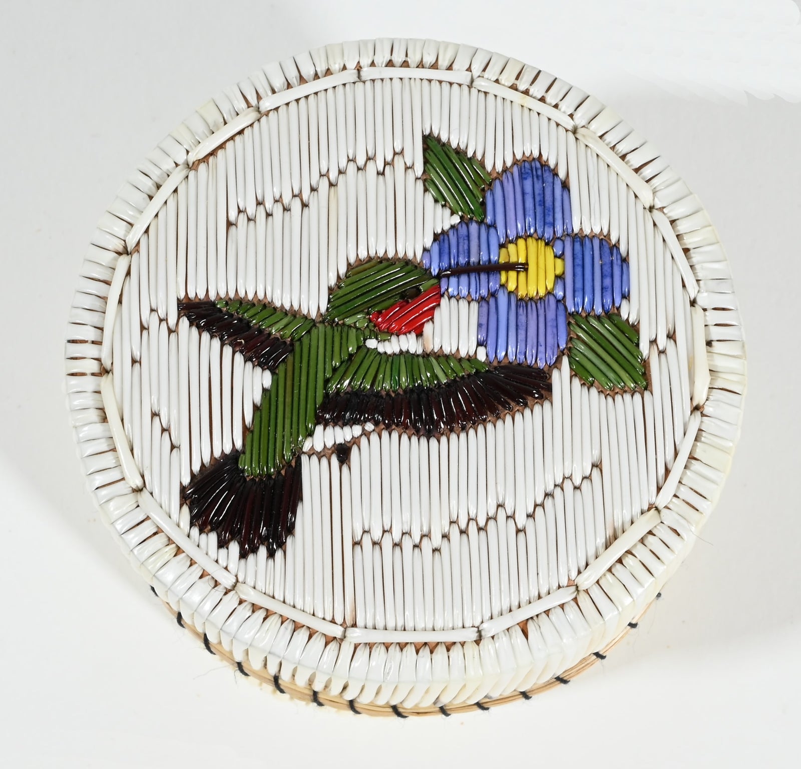 Vintage Anishinaabe Quill Box by Lorraine Besito