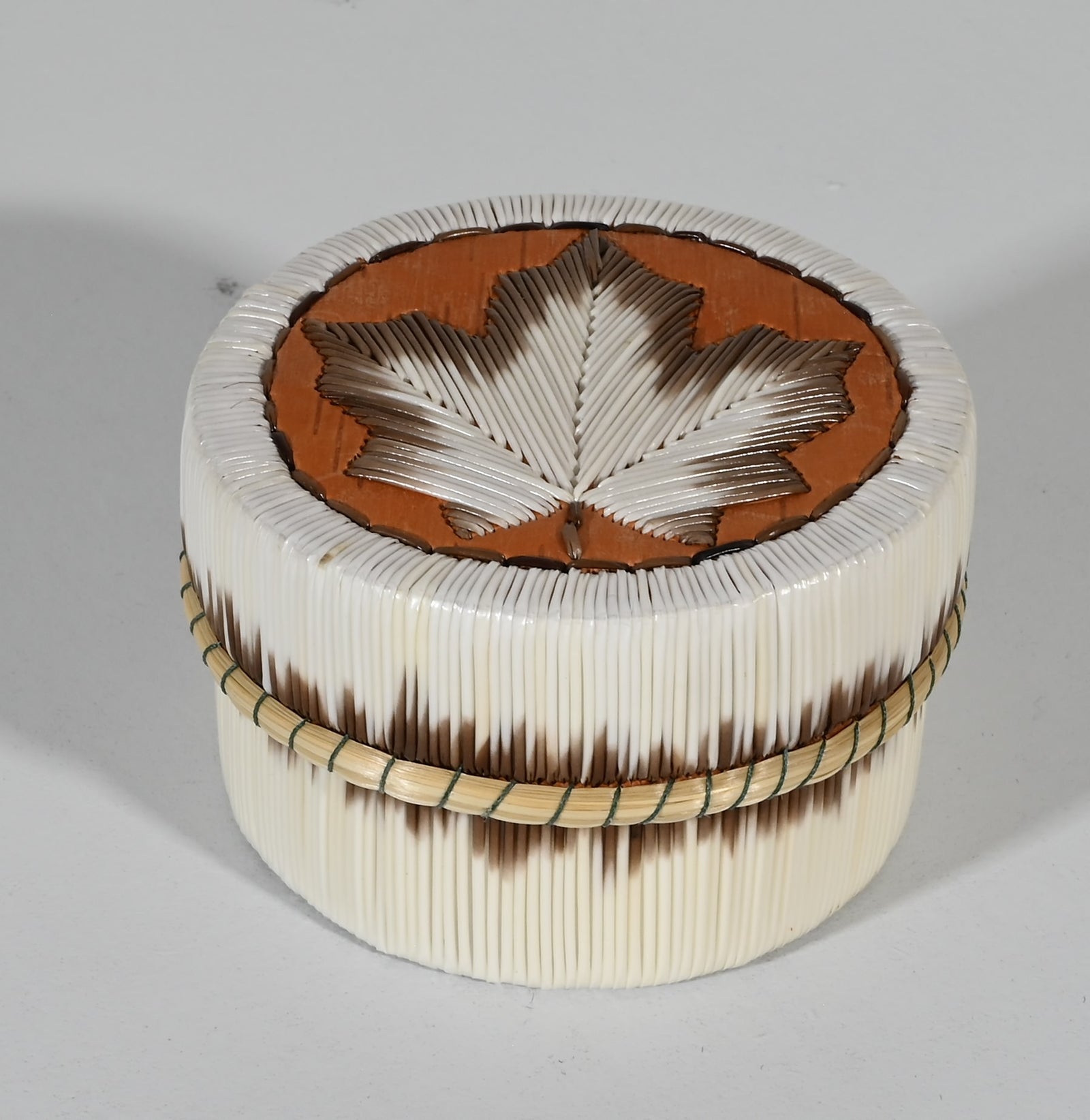 Vintage Anishinaabe Quill Box by Lorraine Besito