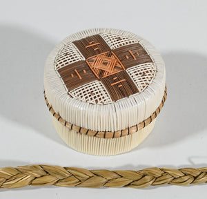 Vintage Anishinaabe Quill Box by Lorraine Besito