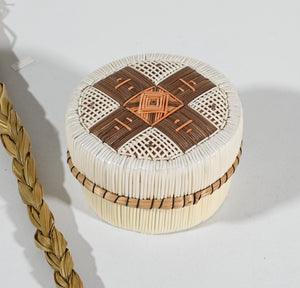 Vintage Anishinaabe Quill Box by Lorraine Besito