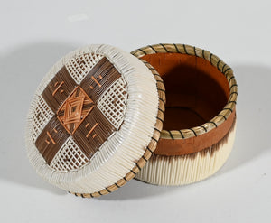 Vintage Anishinaabe Quill Box by Lorraine Besito